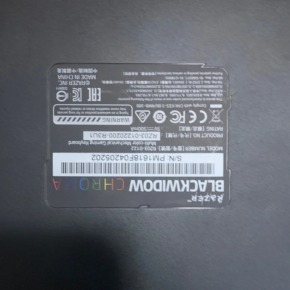 Razer BLACKWINDOW CHROME MECHANICAL KEYBOARD